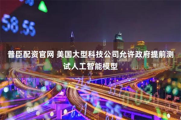 普臣配资官网 美国大型科技公司允许政府提前测试人工智能模型